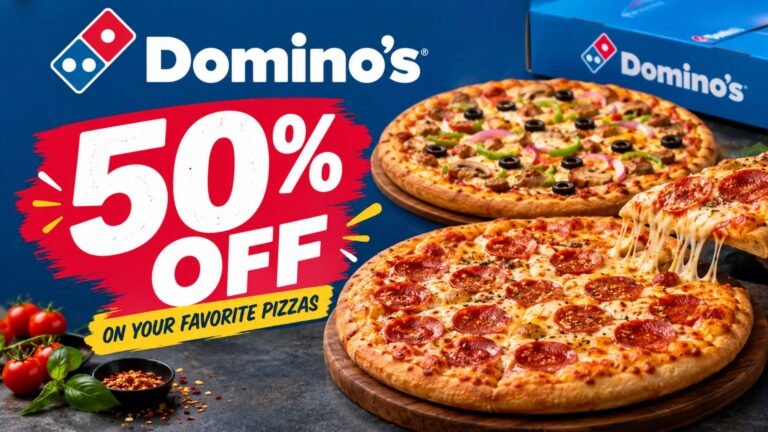 dominos 50 off